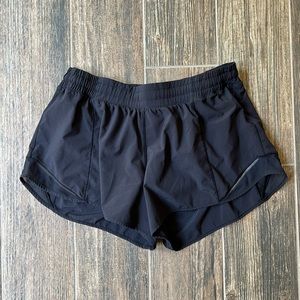 Black lululemon hotty hot shorts